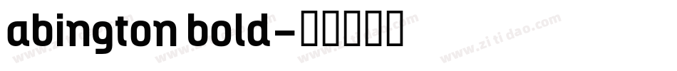 abington bold字体转换